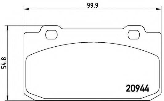 BREMBO P23027 Комплект гальмівних колодок, дискове гальмо