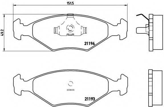 BREMBO P23040 Комплект гальмівних колодок, дискове гальмо