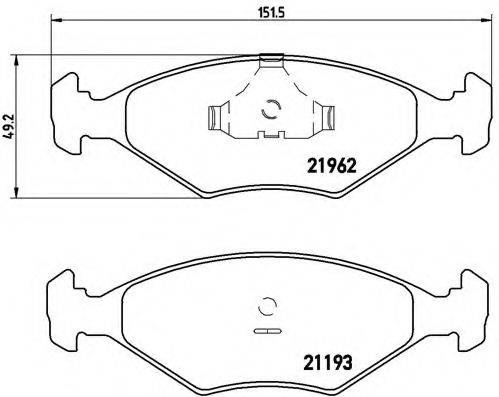 BREMBO P23055 Комплект гальмівних колодок, дискове гальмо