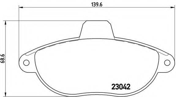 BREMBO P23072 Комплект гальмівних колодок, дискове гальмо