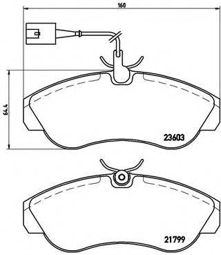 BREMBO P23084 Комплект гальмівних колодок, дискове гальмо