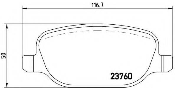 BREMBO P23089 Комплект гальмівних колодок, дискове гальмо