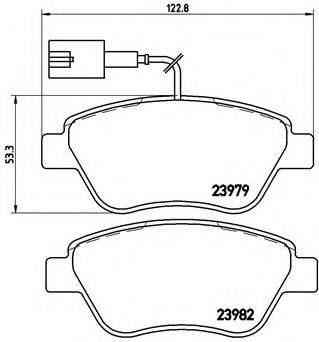 BREMBO P23108 Комплект гальмівних колодок, дискове гальмо