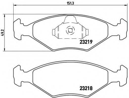 BREMBO P23124 Комплект гальмівних колодок, дискове гальмо