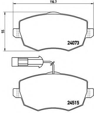 BREMBO P23128 Комплект гальмівних колодок, дискове гальмо