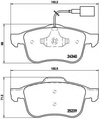 BREMBO P23132 Комплект гальмівних колодок, дискове гальмо