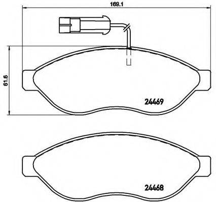 BREMBO P23143 Комплект гальмівних колодок, дискове гальмо