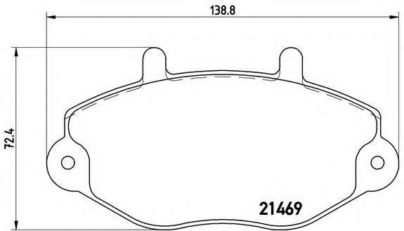 BREMBO P24033 Комплект гальмівних колодок, дискове гальмо