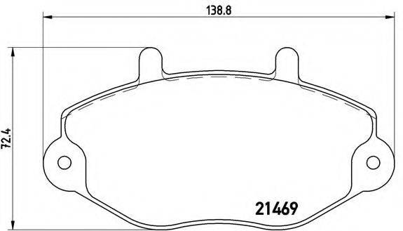 BREMBO P24050 Комплект гальмівних колодок, дискове гальмо