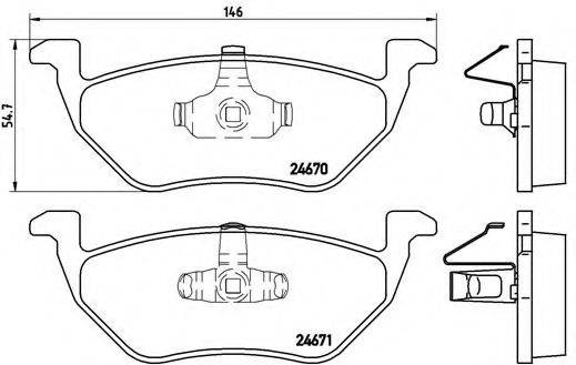 BREMBO P24085 Комплект гальмівних колодок, дискове гальмо