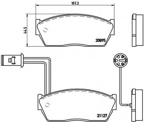 BREMBO P28009 Комплект гальмівних колодок, дискове гальмо