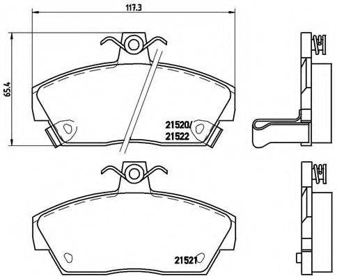 BREMBO P28019 Комплект гальмівних колодок, дискове гальмо