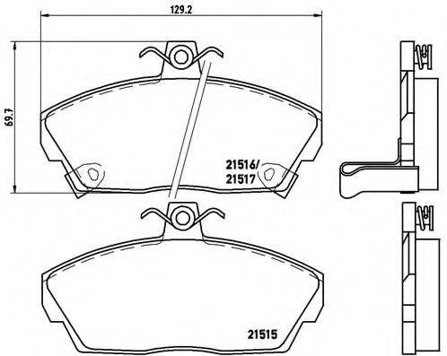 BREMBO P28020 Комплект гальмівних колодок, дискове гальмо