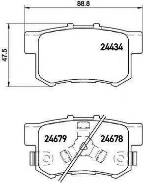 BREMBO P28061 Комплект гальмівних колодок, дискове гальмо