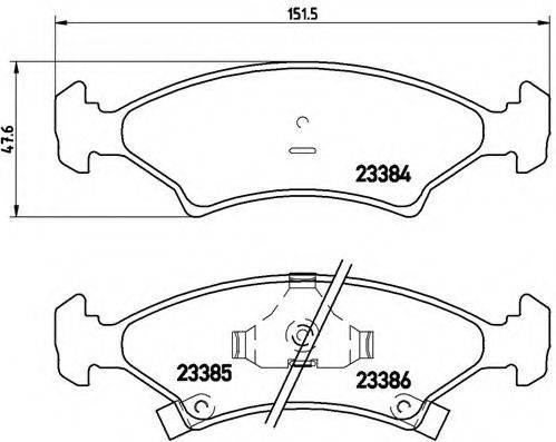 BREMBO P30009 Комплект гальмівних колодок, дискове гальмо