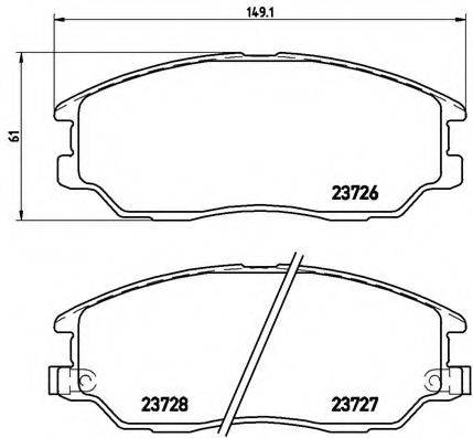 BREMBO P30028 Комплект гальмівних колодок, дискове гальмо