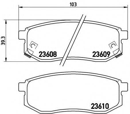 BREMBO P30030 Комплект гальмівних колодок, дискове гальмо