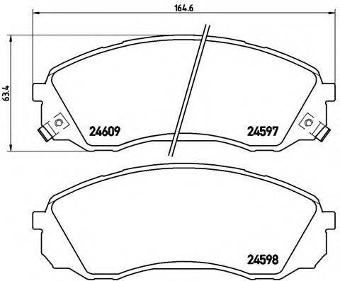 BREMBO P30041 Комплект гальмівних колодок, дискове гальмо