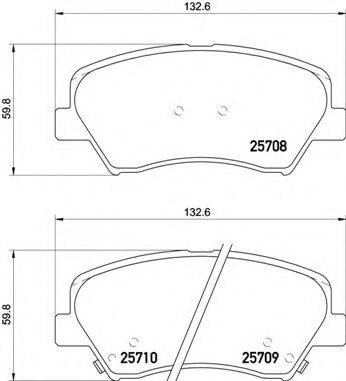 BREMBO P30073 Комплект гальмівних колодок, дискове гальмо