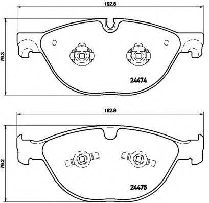 BREMBO P36025 Комплект гальмівних колодок, дискове гальмо