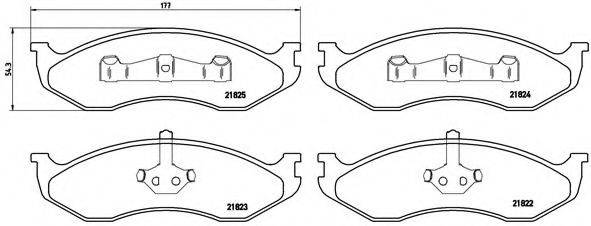 BREMBO P37004 Комплект гальмівних колодок, дискове гальмо