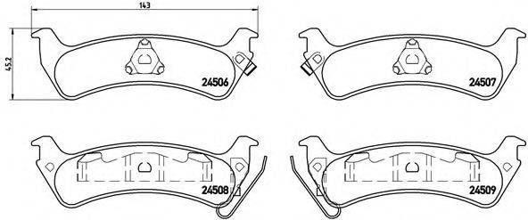 BREMBO P37012 Комплект гальмівних колодок, дискове гальмо