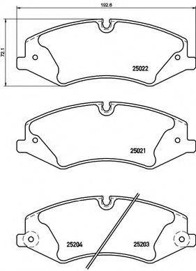 BREMBO P44022 Комплект гальмівних колодок, дискове гальмо