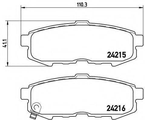 BREMBO P49042 Комплект гальмівних колодок, дискове гальмо