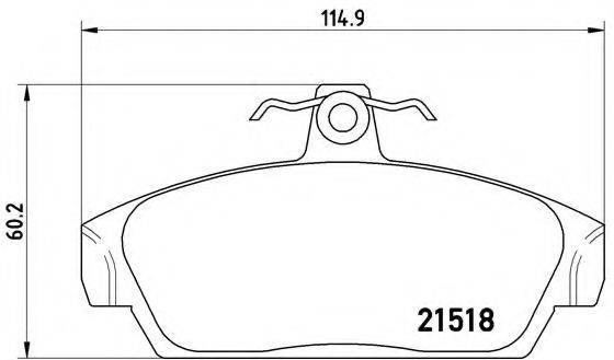 BREMBO P52015 Комплект гальмівних колодок, дискове гальмо