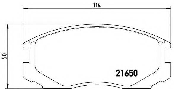 BREMBO P54015 Комплект гальмівних колодок, дискове гальмо