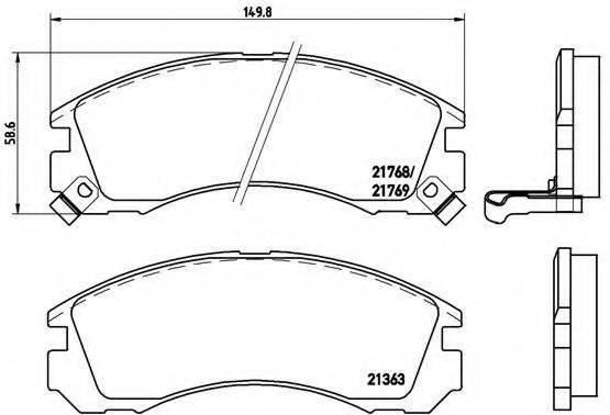 BREMBO P54017 Комплект гальмівних колодок, дискове гальмо