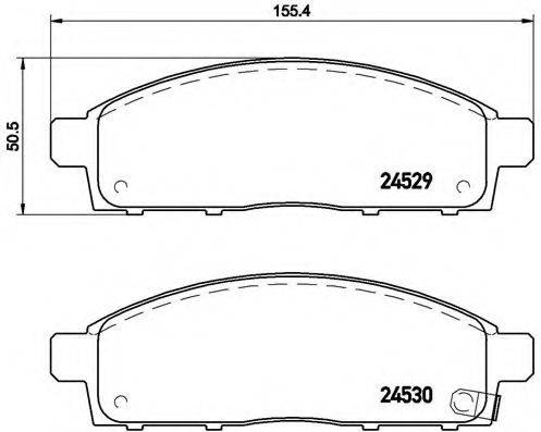 BREMBO P54038 Комплект гальмівних колодок, дискове гальмо