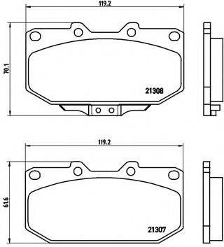 BREMBO P56025 Комплект гальмівних колодок, дискове гальмо