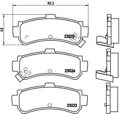 BREMBO P56035 Комплект гальмівних колодок, дискове гальмо