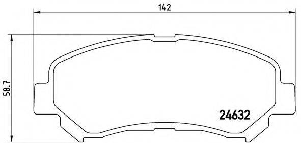 BREMBO P56062 Комплект гальмівних колодок, дискове гальмо