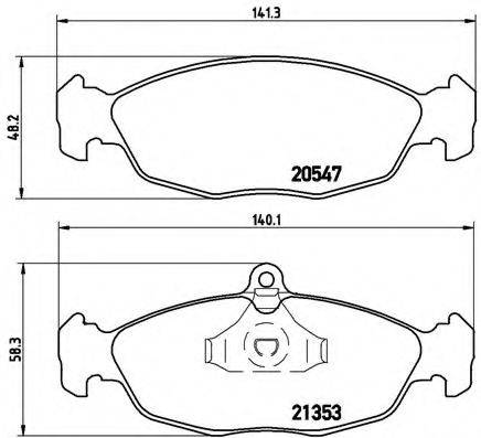 BREMBO P59011 Комплект гальмівних колодок, дискове гальмо