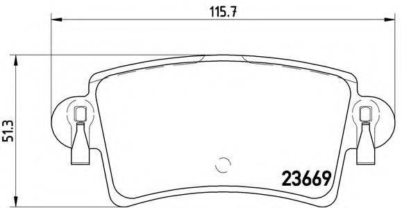 BREMBO P59040 Комплект гальмівних колодок, дискове гальмо