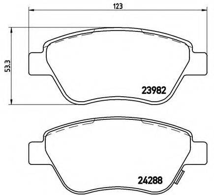 BREMBO P59051 Комплект гальмівних колодок, дискове гальмо