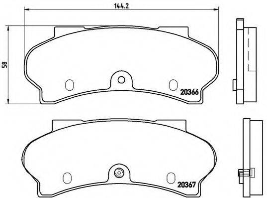 BREMBO P61011 Комплект гальмівних колодок, дискове гальмо