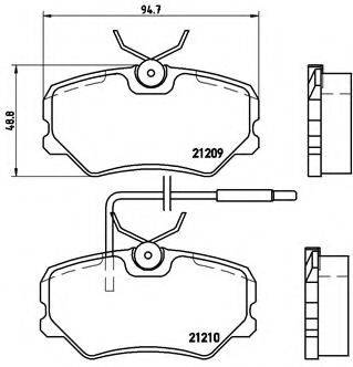 BREMBO P61035 Комплект гальмівних колодок, дискове гальмо