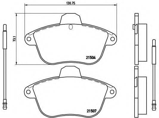 BREMBO P61046 Комплект гальмівних колодок, дискове гальмо