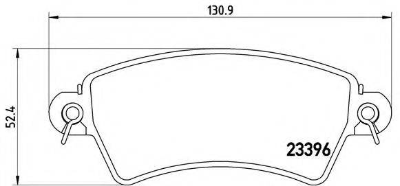 BREMBO P61065 Комплект гальмівних колодок, дискове гальмо