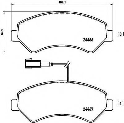 BREMBO P61094 Комплект гальмівних колодок, дискове гальмо