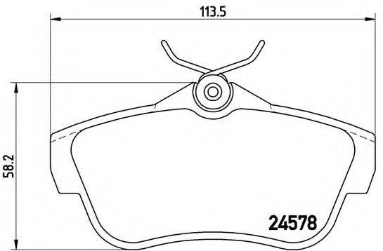 BREMBO P61095 Комплект гальмівних колодок, дискове гальмо