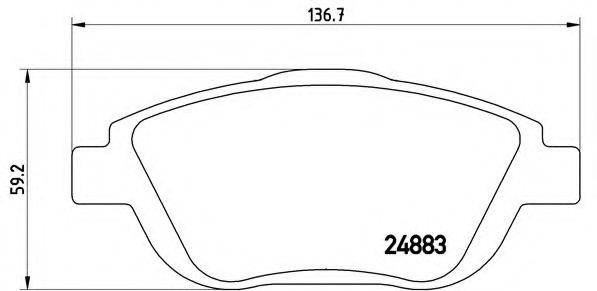 BREMBO P61103 Комплект гальмівних колодок, дискове гальмо