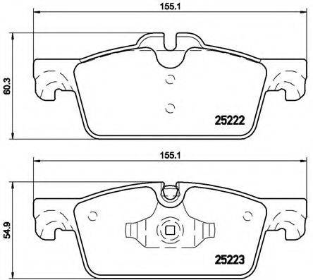 BREMBO P61112 Комплект гальмівних колодок, дискове гальмо