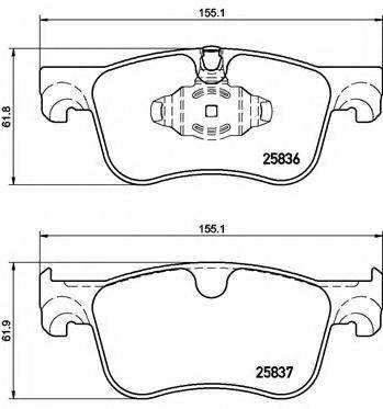 BREMBO P61116 Комплект гальмівних колодок, дискове гальмо