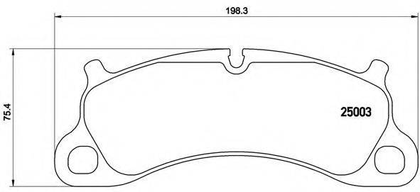 BREMBO P65025 Комплект гальмівних колодок, дискове гальмо