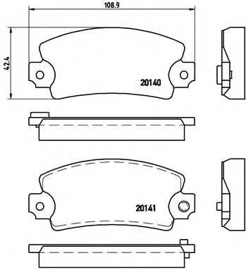 BREMBO P68004 Комплект гальмівних колодок, дискове гальмо