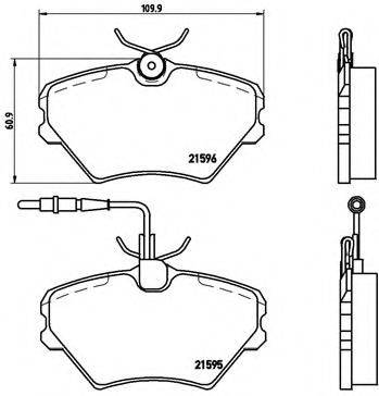 BREMBO P68022 Комплект гальмівних колодок, дискове гальмо